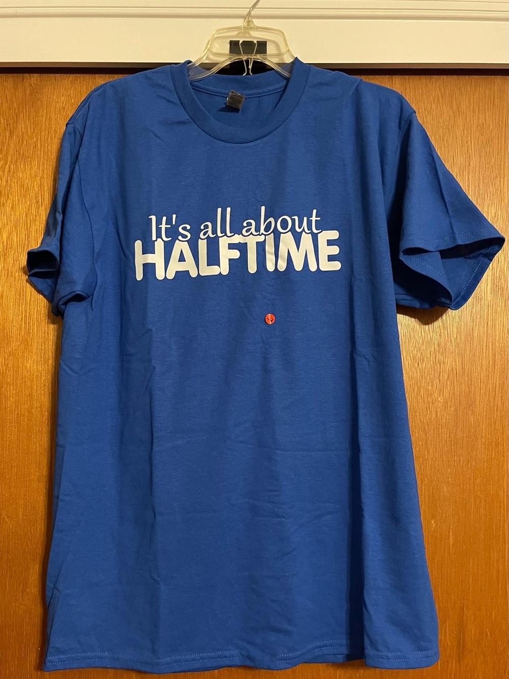 It's All About Halftime Blue Men's Graphic T‑Shirt - Size Large